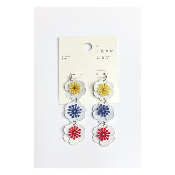 NWT A.NEW.DAY Rose Gold Tone Earrings/Necklace Set - Picture 4 of 8